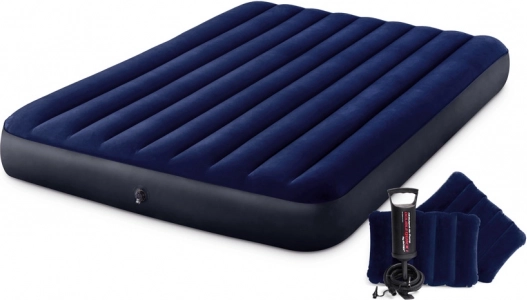 Matelas gonflable double 203 × 152 cm avec oreillers INTEX Velour