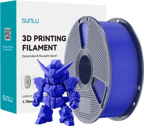 Filament Sunlu PLA+ 2.0 Pro pour impression 3D 1,75 mm – bleu Klein (bleu)