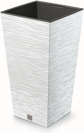 Cache-pot Furu Square 29,5 cm – blanc avec insert intérieur