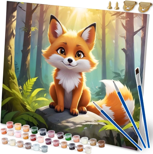 Peinture par numéros 40 × 50 cm – renard MASSIDO