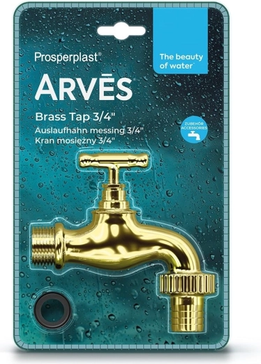 Robinet pour tonneau d’eau de pluie ARVES TAP 3/4" en finition dorée