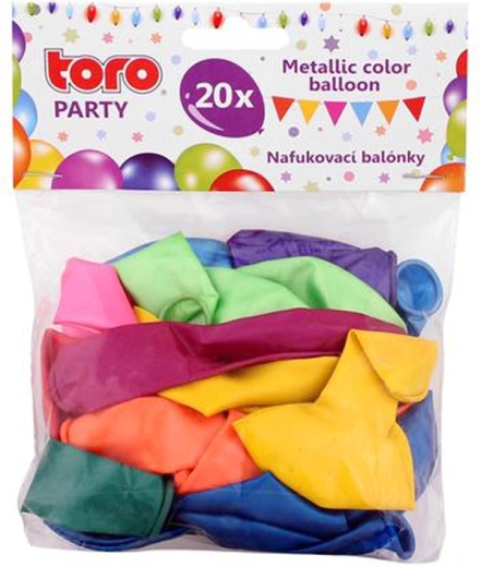 Ballons métalliques 23 cm TORO – lot de 20 pièces