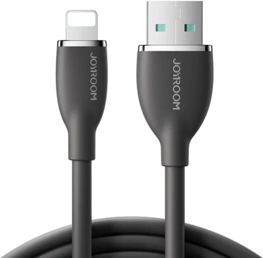 Câble coloré 3A USB vers Lightning SA29-AL3 / 3A / 1,2 m (noir)