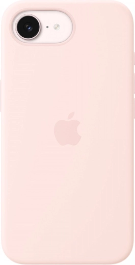Coque en silicone avec MagSafe pour iPhone 17e – rose clair