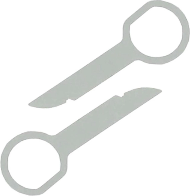 Grandes clés pour le démontage de l'autoradio 9 cm