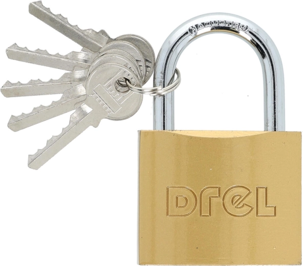 Cadenas en laiton 60 mm, 5 clés