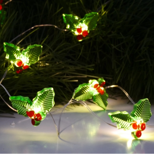 Guirlande lumineuse LED gui 20 LED à piles, blanc chaud, 2,2 m