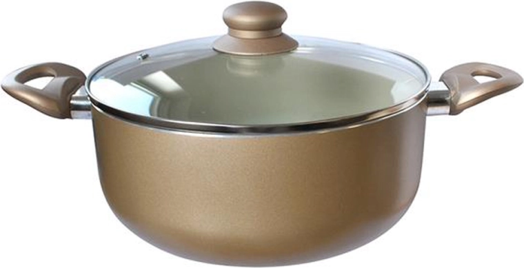 Casserole avec revêtement céramique 4 l, 24 cm, avec couvercle en verre