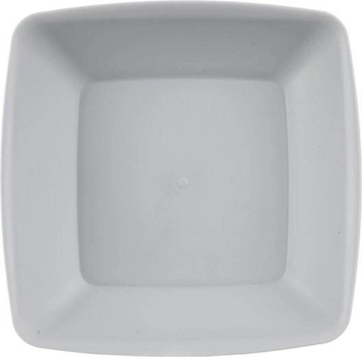 Assiette creuse en plastique Sandy grise 17,5 × 17,5 cm