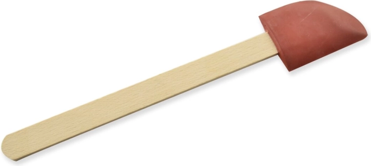 Spatule de cuisine caoutchouc/bois 26 cm petite