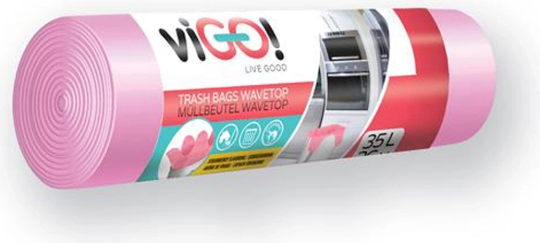 Sacs poubelle à anses VIGO!, 35 l, parfum fraise (26 pcs)