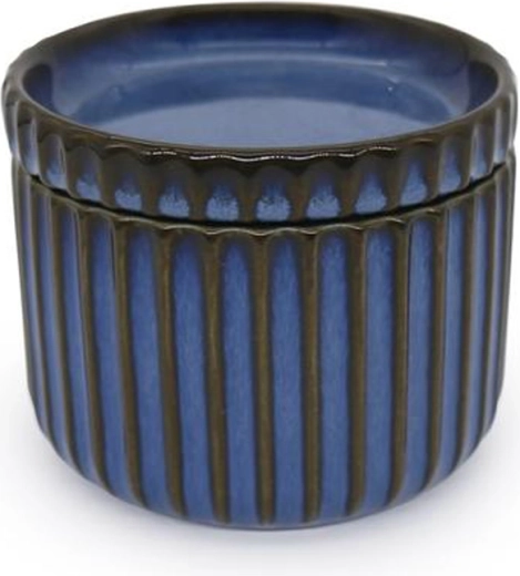 Bol en grès avec couvercle TORO 400 ml bleu