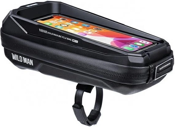 Wildman MS33 sacoche rigide de vélo pour potence avec étui pour téléphone 0,6 l