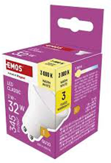 Ampoule LED GU10 MR16 3 W blanc chaud 345 lm