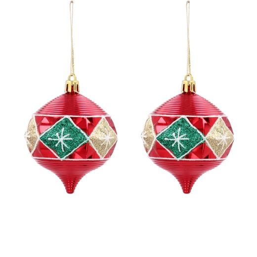 Set de décorations de Noël forme kouglof 9,5 cm – 2 pcs