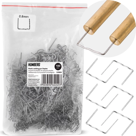 Agrafes pour soudeuse de plastique type C 8 mm, 100 pcs