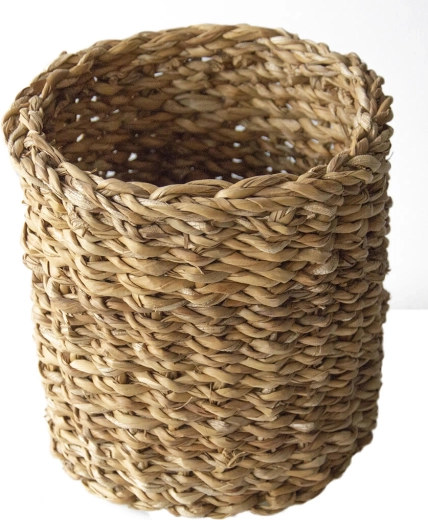 Panier rond en jonc de mer petit 17 × 16 cm