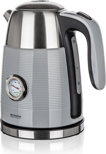 Bouilloire électrique Jumper 1,7 l en inox avec thermomètre à cadran