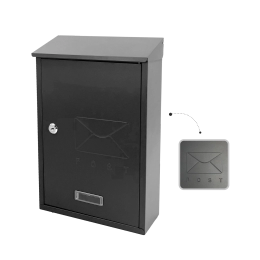 Boîte aux lettres Ibis anthracite 37,8 × 25 × 10 cm