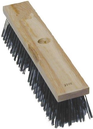 Balai de voirie 35 × 7 cm pour manche en bois, fil 0,4 mm