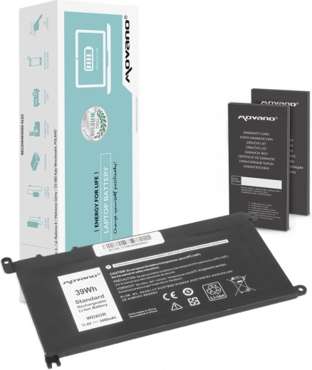 Batterie Movano pour ordinateur portable Dell WDX0R 3400 mAh (39 Wh)