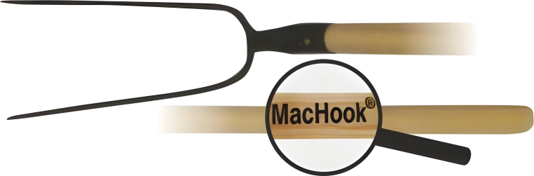 Fourche à deux dents avec manche en bois 130 cm