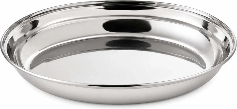 Bol ovale profond en acier inoxydable pour curry, 30 cm