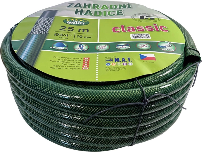 Tuyau de jardin 1" vert opaque 25 m