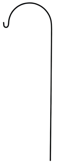 Crochet de jardin pour lanternes et mangeoires 38 × 120 cm