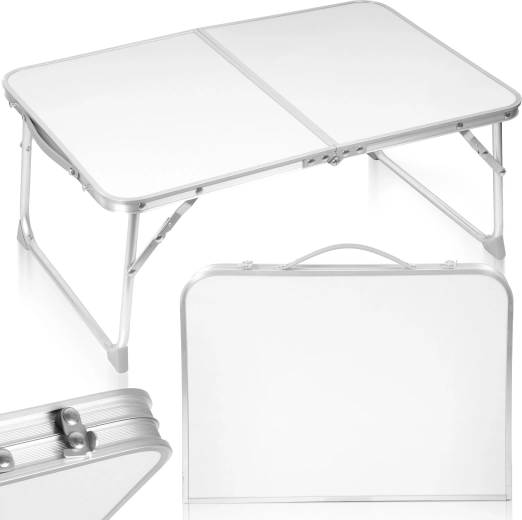 Table de camping basse pliante CAMP 60 blanche