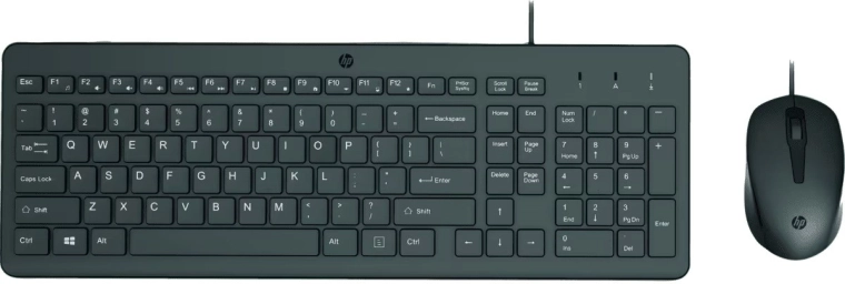Ensemble clavier et souris HP Classic 150, filaire, noir