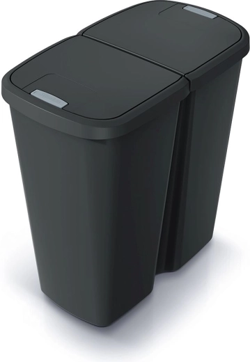 Prosperplast Compacta Duo poubelle pour tri sélectif 45 l