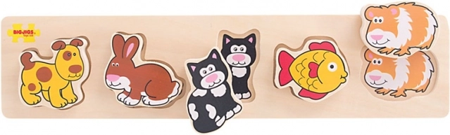 Puzzle encastrables en bois animaux domestiques BIGJIGS