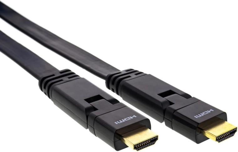 Câble HDMI Sencor 2.0 plat rotatif avec Ethernet, 1,5 m