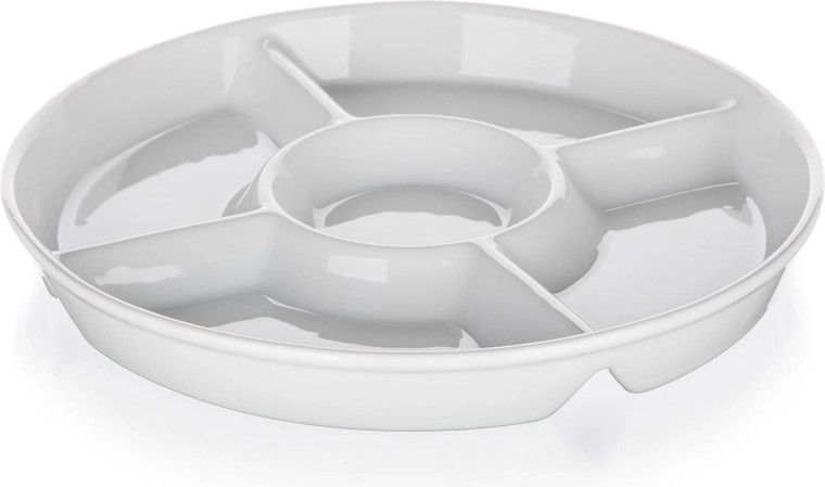 Bol de service compartimenté en porcelaine BIANCA 30 cm