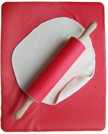 Rouleau à pâtisserie avec manchon en silicone, bimanuel