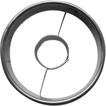 Emporte-pièce pour pâtisserie rond lisse avec petit cercle