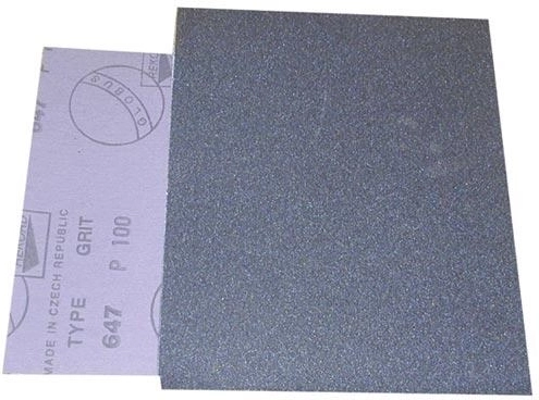 Toile abrasive pour métal et bois, grain 100, 230 × 280 mm