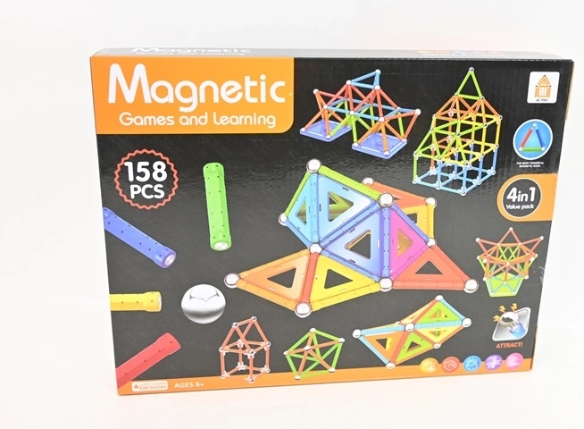 Jeu de construction magnétique 158 pièces