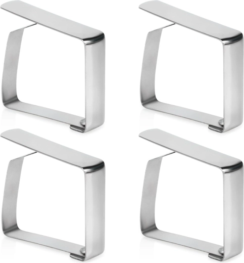 Clips de nappe Vilde en acier inoxydable – 4 pcs