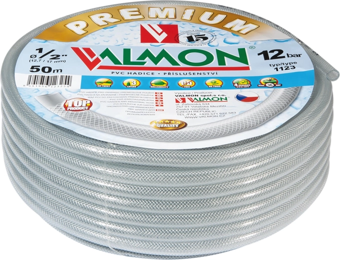 Tuyau de jardin en PVC 1" transparent 25 m