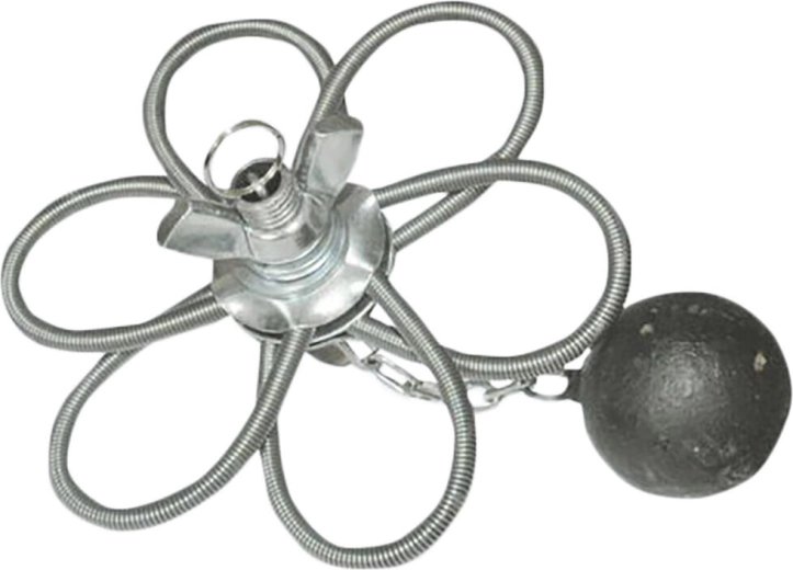 Rosace de cheminée réglable 200 mm avec 6 ressorts et lest