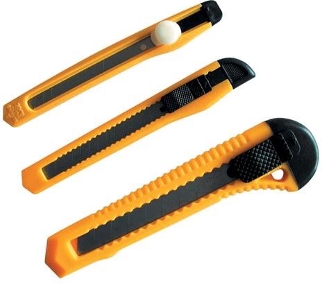 Set de couteaux à lame sécable 3 pcs (9 mm et 18 mm)