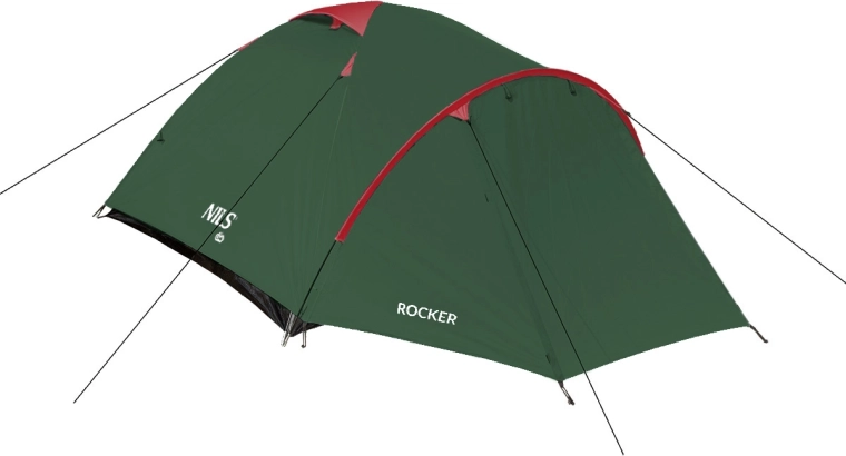 Tente de randonnée NILS Camp Rocker verte pour 3 personnes