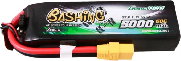 Batterie lipo gensace 5000 mAh 11,1 V 60C 3S avec connecteur XT90