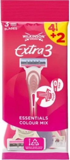 Wilkinson Extra3 Beauty rasoir jetable pour femmes 4+2 pcs