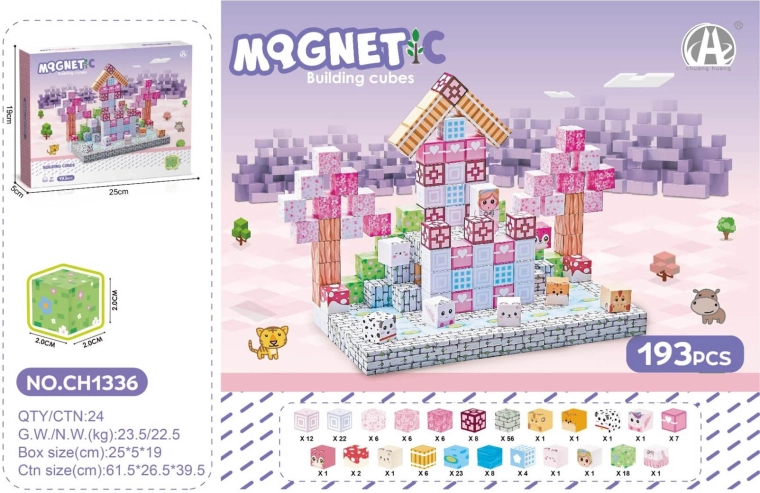 Ensemble de cubes magnétiques 3D pour enfants 193 pcs