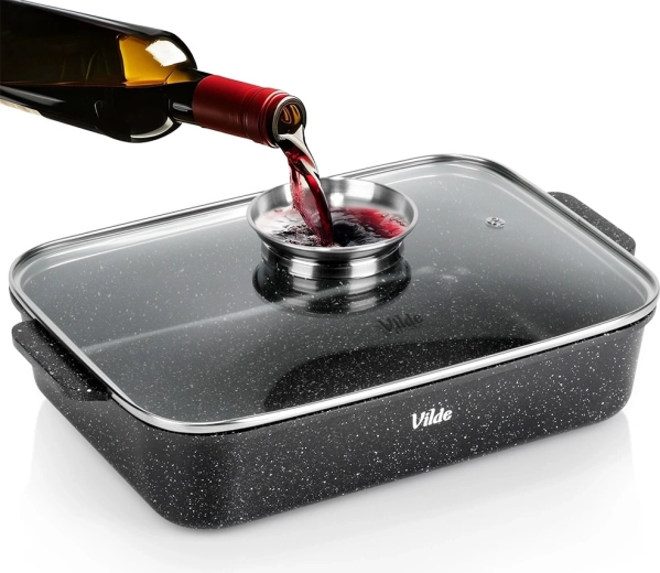 Rôtissoire en granit avec couvercle Granitica 3,5 l, 35 × 23 × 12 cm