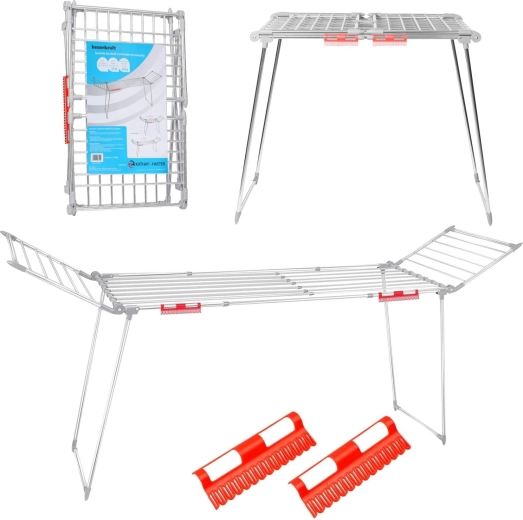 Étendoir à linge sur pied pliable XXL avec ailes extensibles