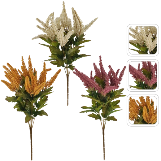 Bouquet artificiel de bruyère 44 cm – mélange de couleurs